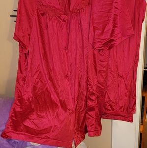 Silky womens button up pajama set Size medium